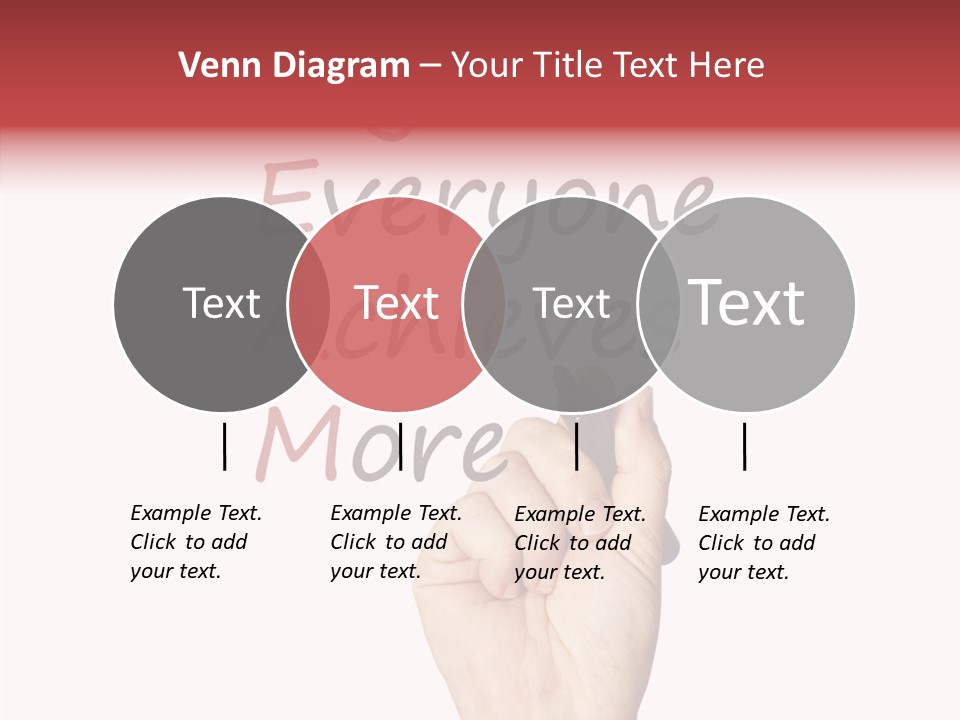 A Hand Writing On A Whiteboard With The Words Together Everyone Achieves More PowerPoint Template