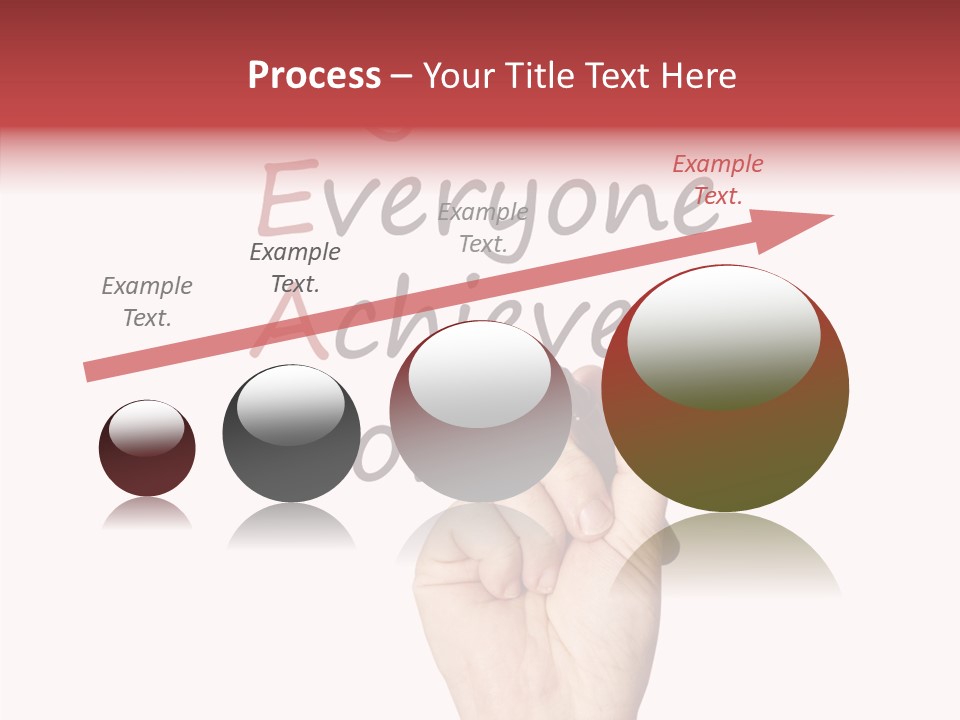 A Hand Writing On A Whiteboard With The Words Together Everyone Achieves More PowerPoint Template