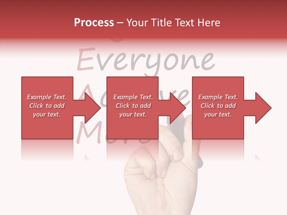 A Hand Writing On A Whiteboard With The Words Together Everyone Achieves More PowerPoint Template