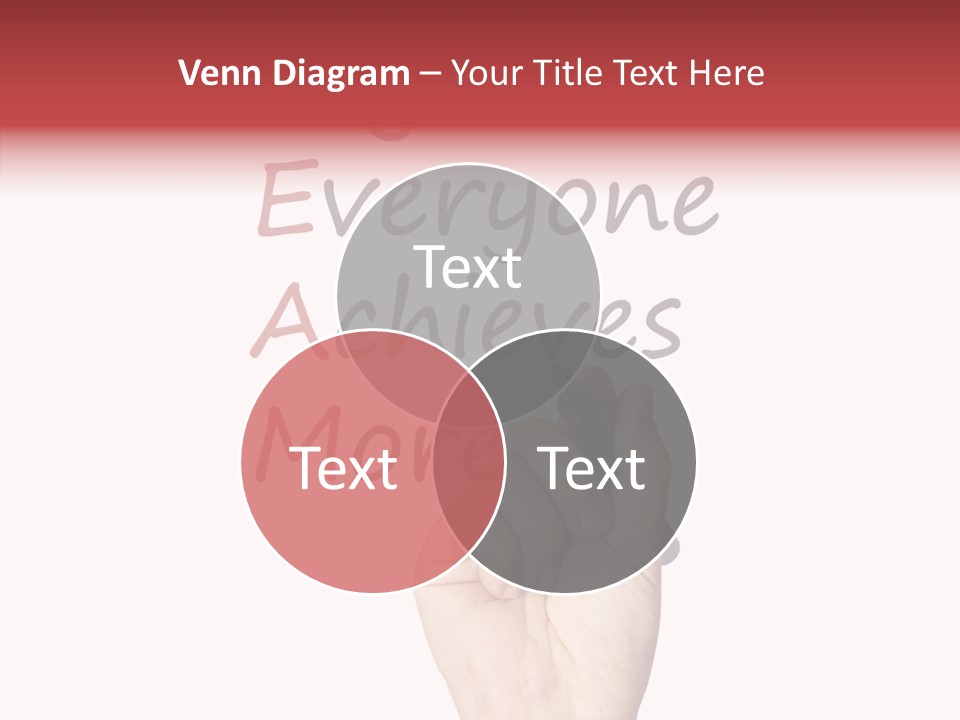 A Hand Writing On A Whiteboard With The Words Together Everyone Achieves More PowerPoint Template