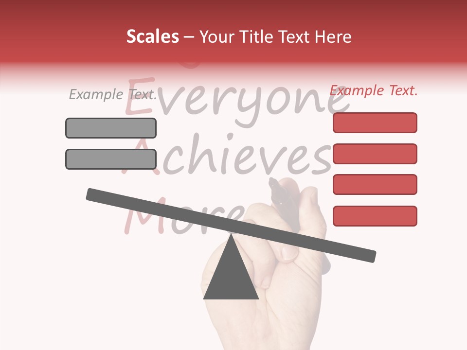 A Hand Writing On A Whiteboard With The Words Together Everyone Achieves More PowerPoint Template