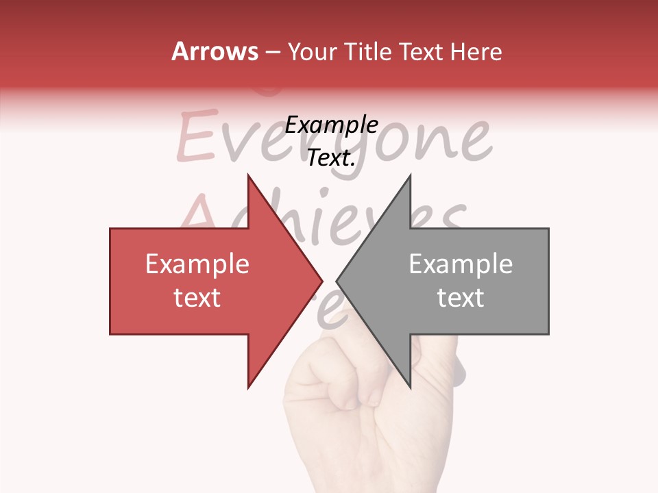 A Hand Writing On A Whiteboard With The Words Together Everyone Achieves More PowerPoint Template