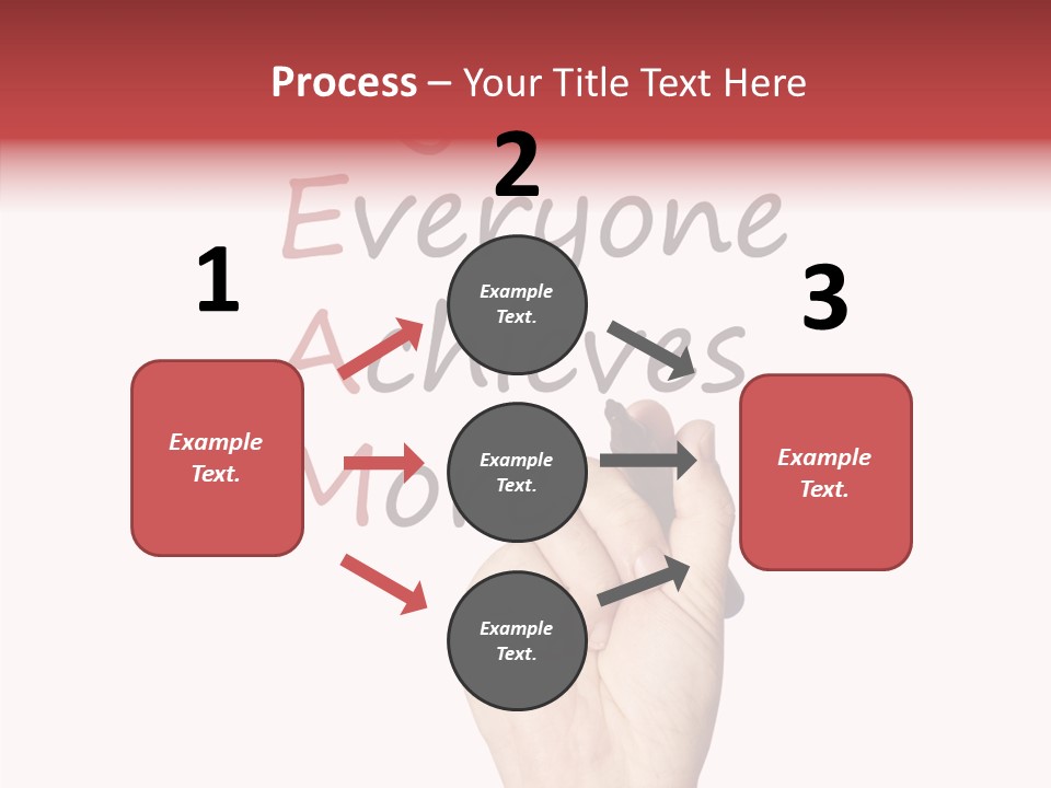 A Hand Writing On A Whiteboard With The Words Together Everyone Achieves More PowerPoint Template