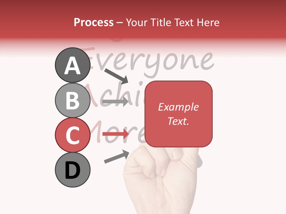 A Hand Writing On A Whiteboard With The Words Together Everyone Achieves More PowerPoint Template