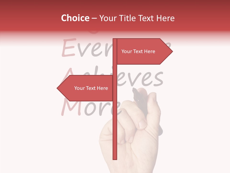 A Hand Writing On A Whiteboard With The Words Together Everyone Achieves More PowerPoint Template