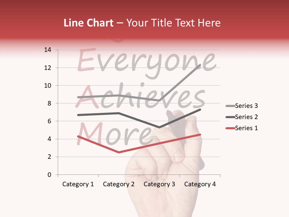 A Hand Writing On A Whiteboard With The Words Together Everyone Achieves More PowerPoint Template