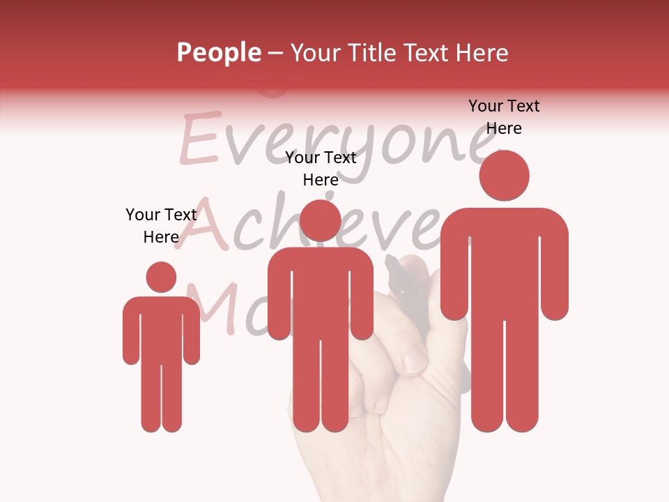A Hand Writing On A Whiteboard With The Words Together Everyone Achieves More PowerPoint Template