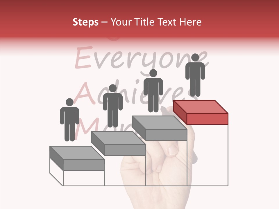 A Hand Writing On A Whiteboard With The Words Together Everyone Achieves More PowerPoint Template