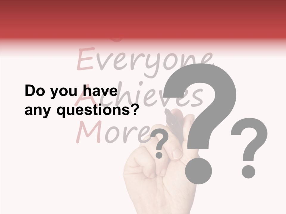 A Hand Writing On A Whiteboard With The Words Together Everyone Achieves More PowerPoint Template