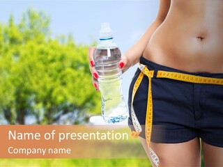 Exercise Bottle Fit PowerPoint Template