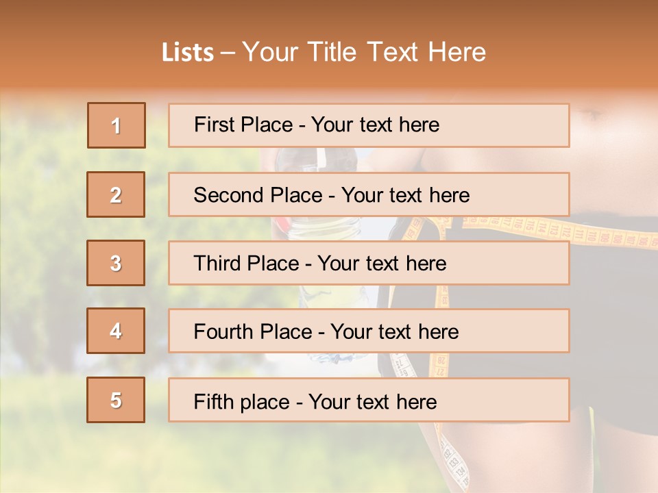 Exercise Bottle Fit PowerPoint Template