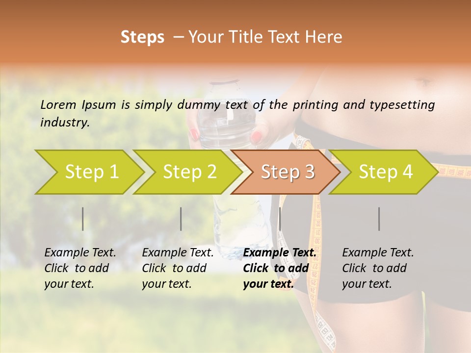 Exercise Bottle Fit PowerPoint Template