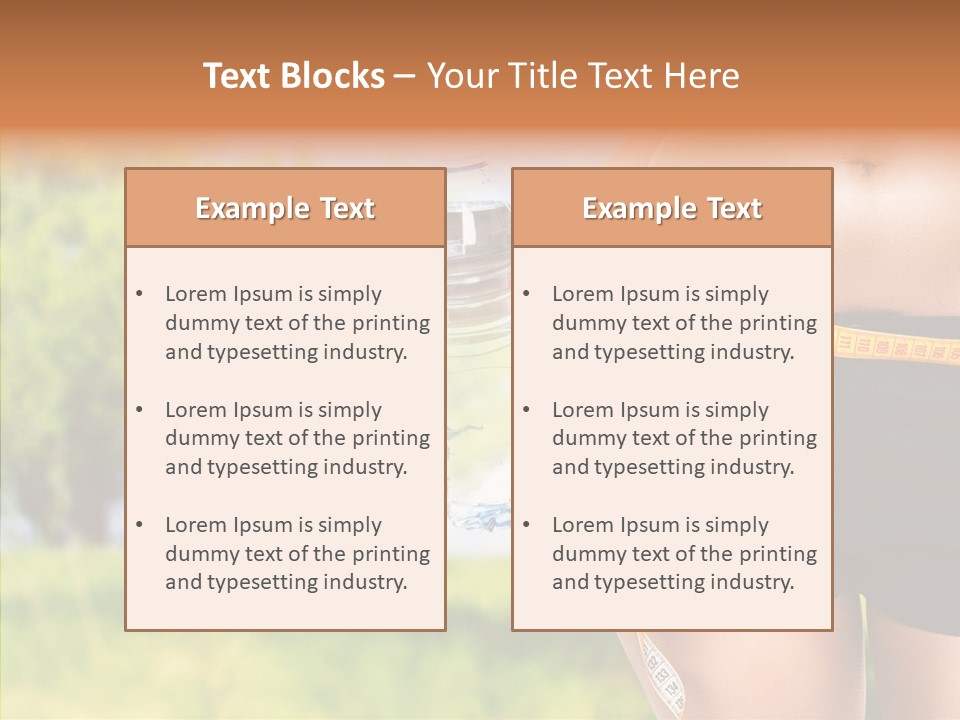 Exercise Bottle Fit PowerPoint Template