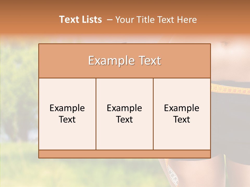 Exercise Bottle Fit PowerPoint Template