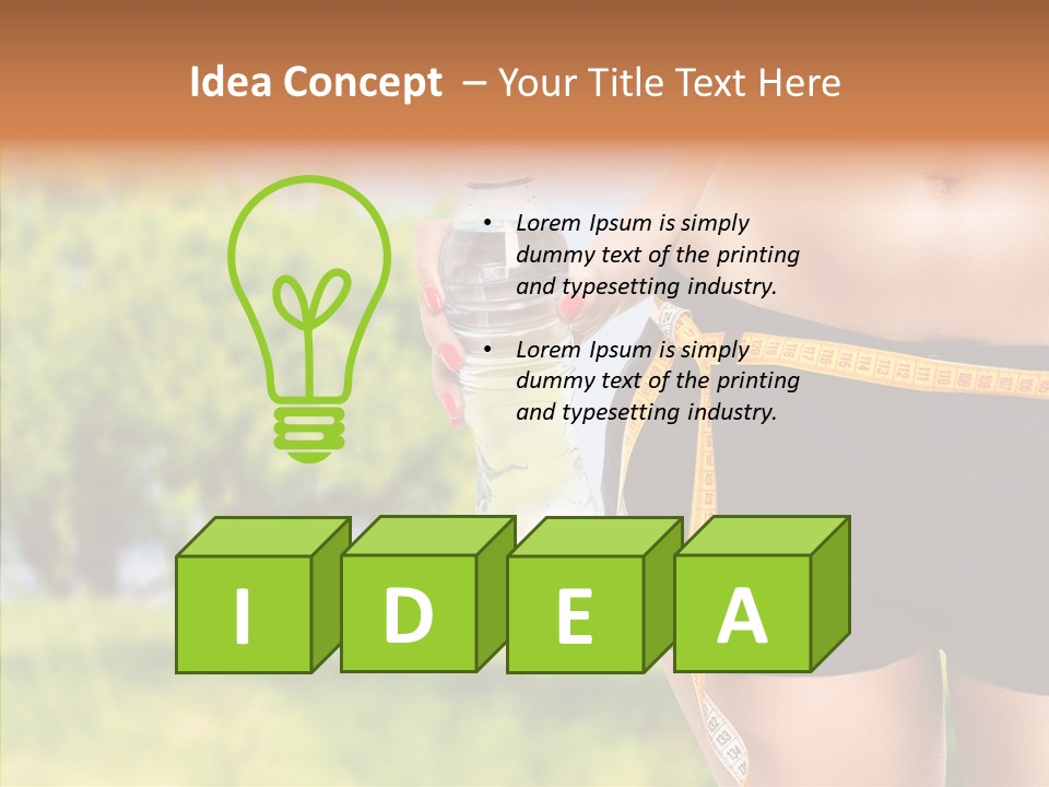 Exercise Bottle Fit PowerPoint Template