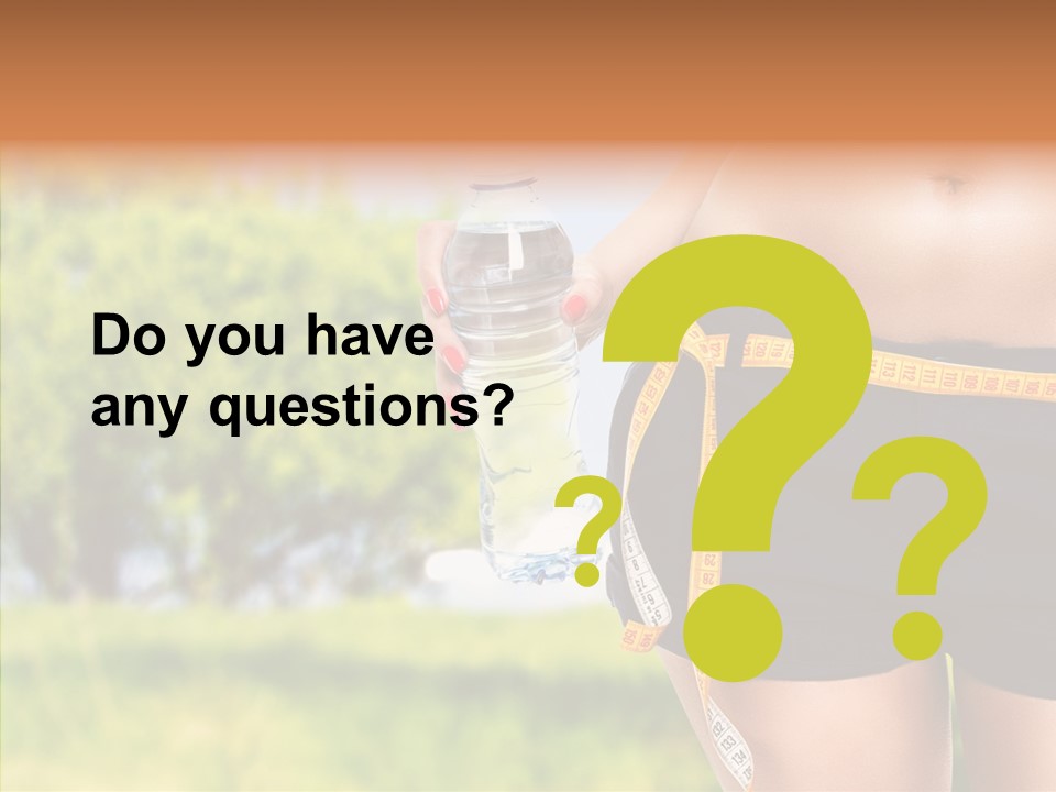 Exercise Bottle Fit PowerPoint Template