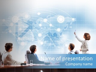 Talking Executives Media PowerPoint Template