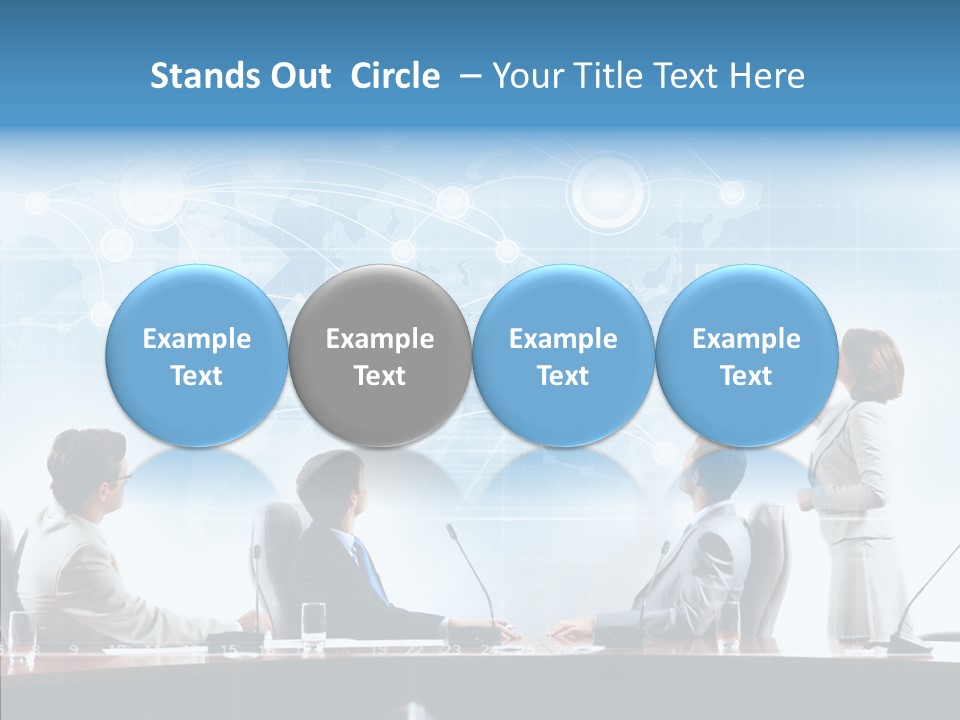 Talking Executives Media PowerPoint Template