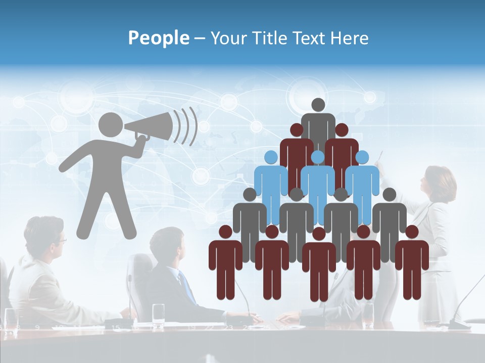 Talking Executives Media PowerPoint Template