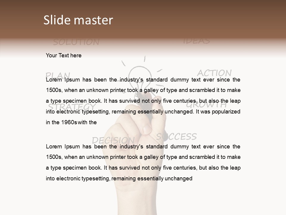 Growth Beginnings Working PowerPoint Template