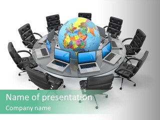 White Discussion Shape PowerPoint Template