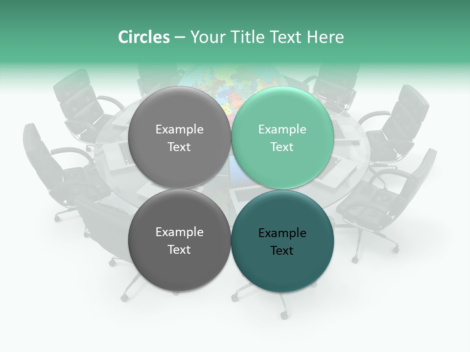 White Discussion Shape PowerPoint Template