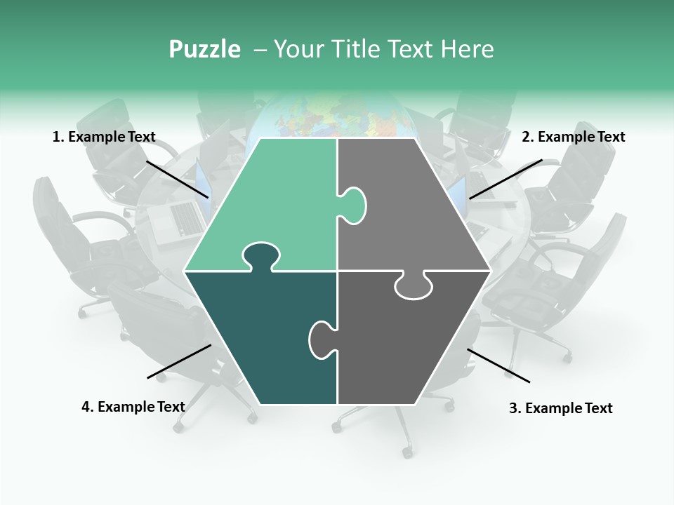 White Discussion Shape PowerPoint Template