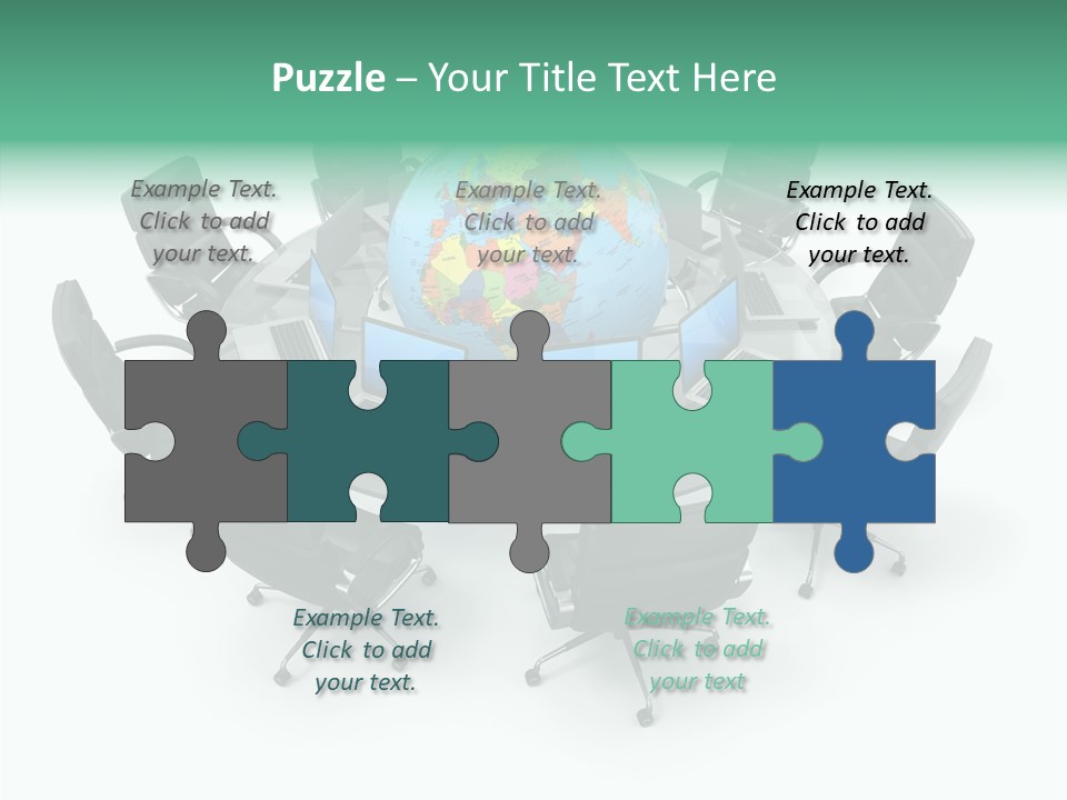 White Discussion Shape PowerPoint Template