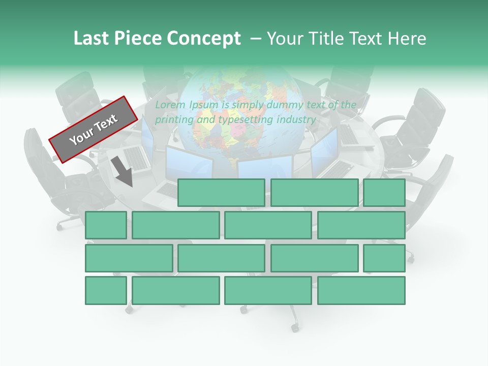 White Discussion Shape PowerPoint Template