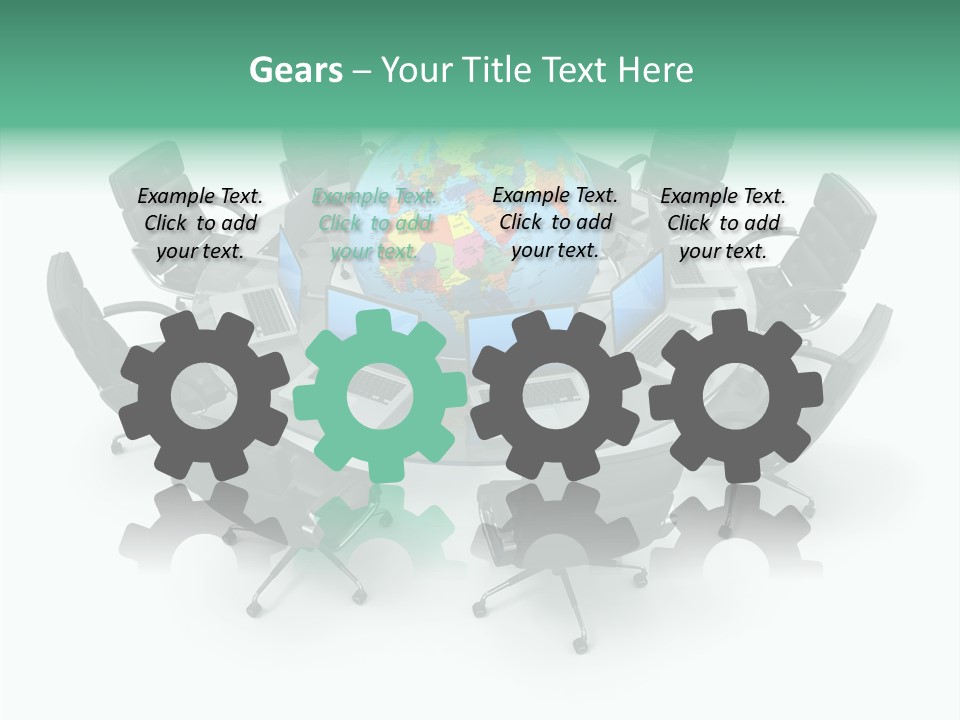 White Discussion Shape PowerPoint Template