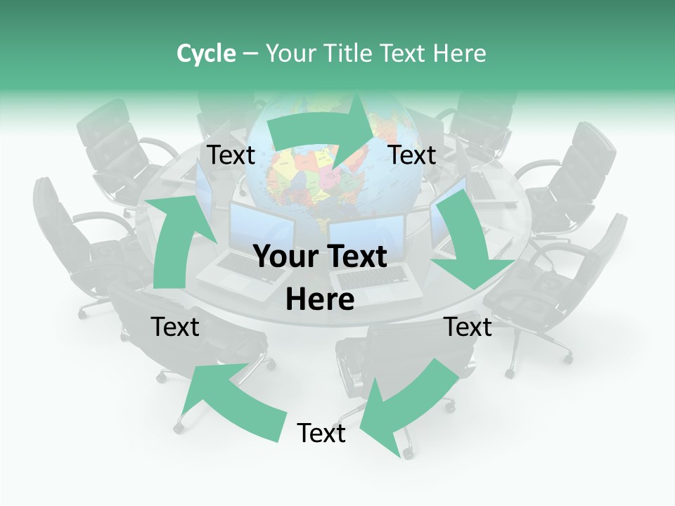 White Discussion Shape PowerPoint Template