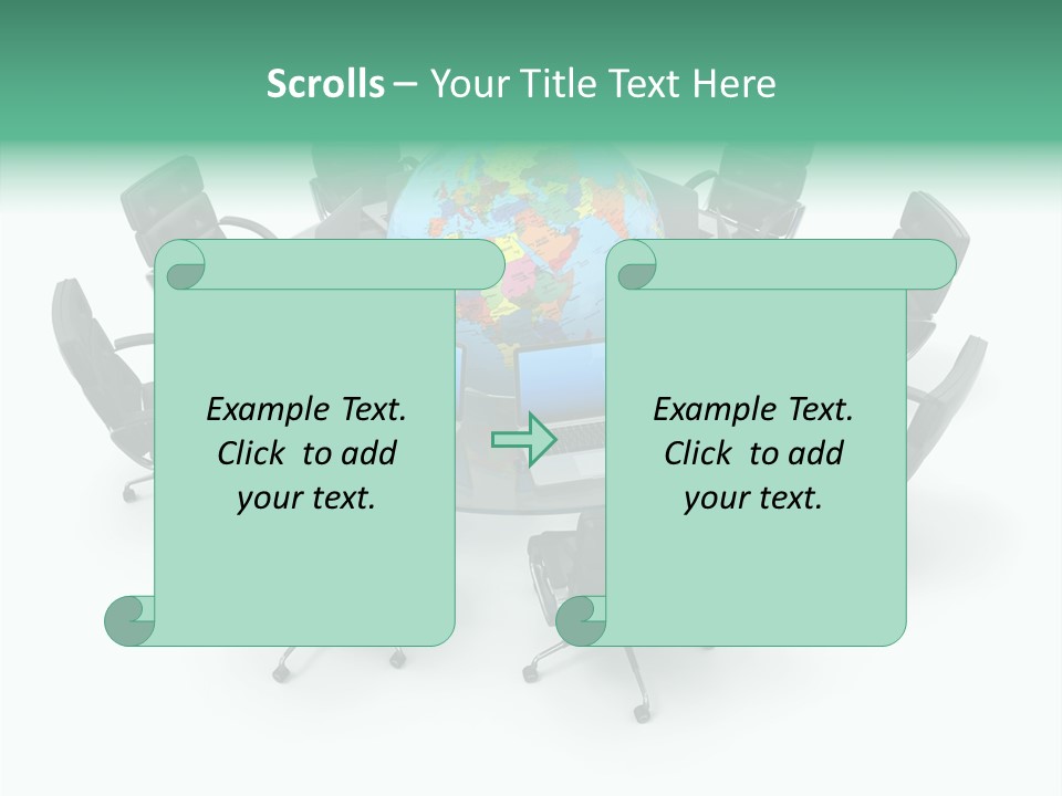 White Discussion Shape PowerPoint Template