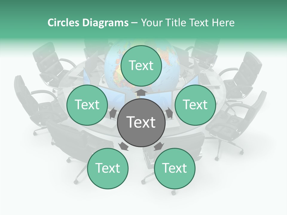 White Discussion Shape PowerPoint Template