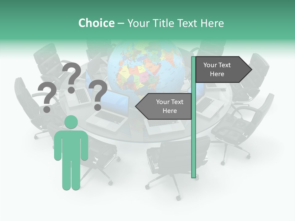 White Discussion Shape PowerPoint Template