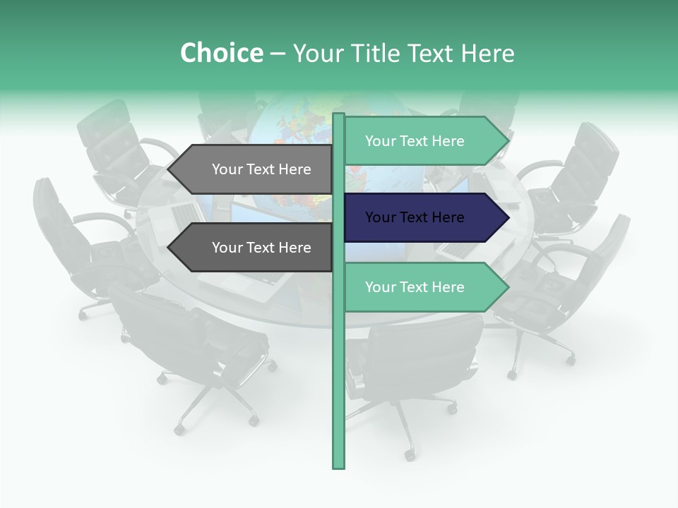 White Discussion Shape PowerPoint Template
