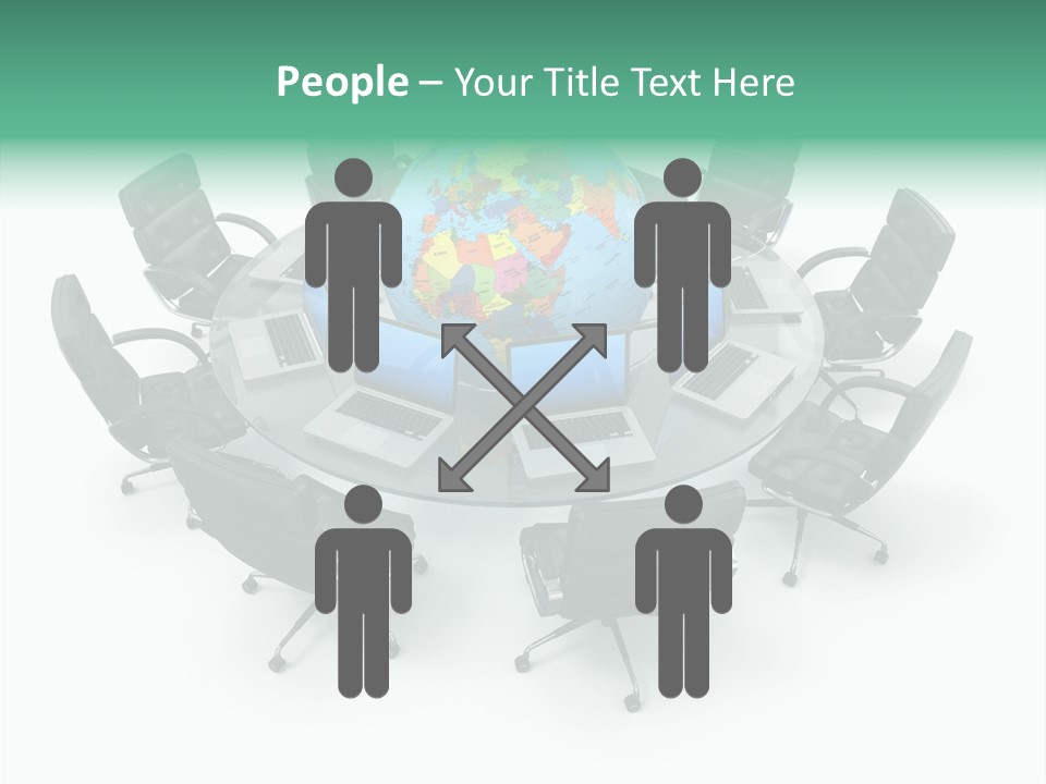 White Discussion Shape PowerPoint Template