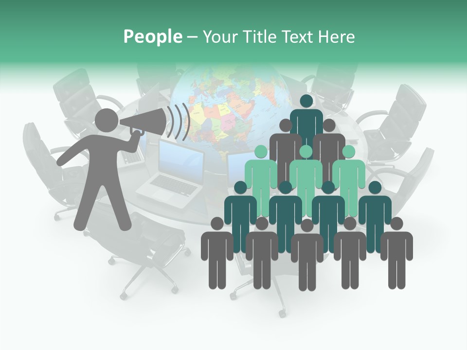 White Discussion Shape PowerPoint Template