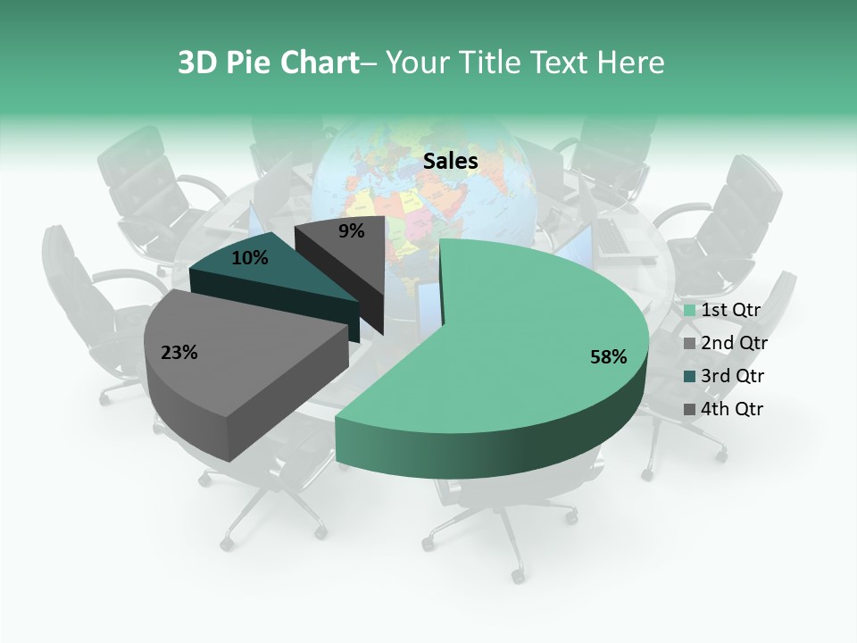 White Discussion Shape PowerPoint Template