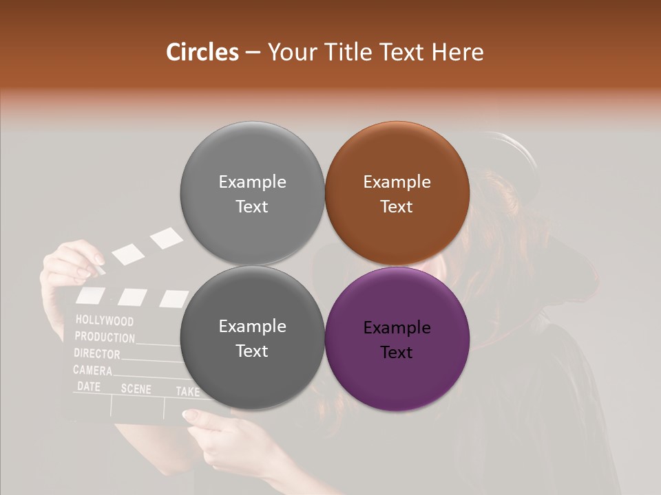 Clapper Hollywood Chalkboard PowerPoint Template