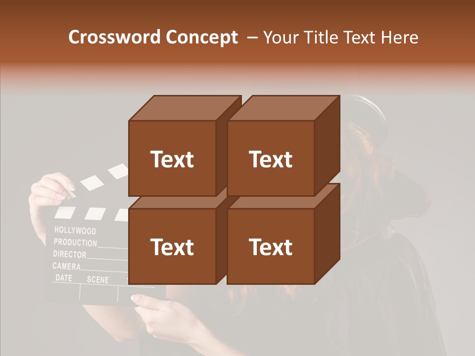 Clapper Hollywood Chalkboard PowerPoint Template