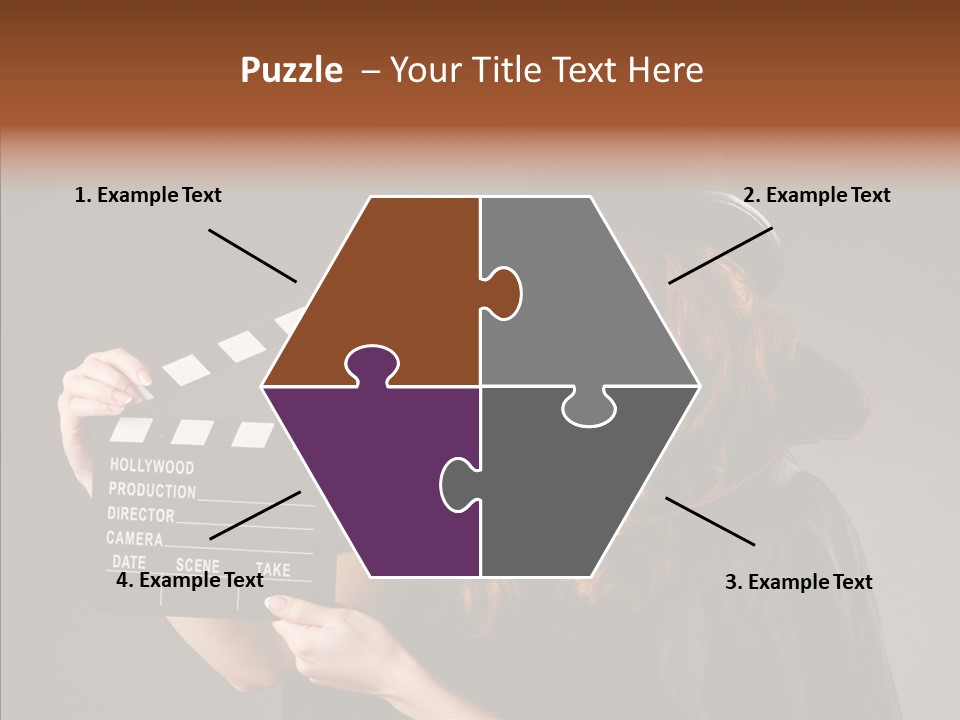 Clapper Hollywood Chalkboard PowerPoint Template