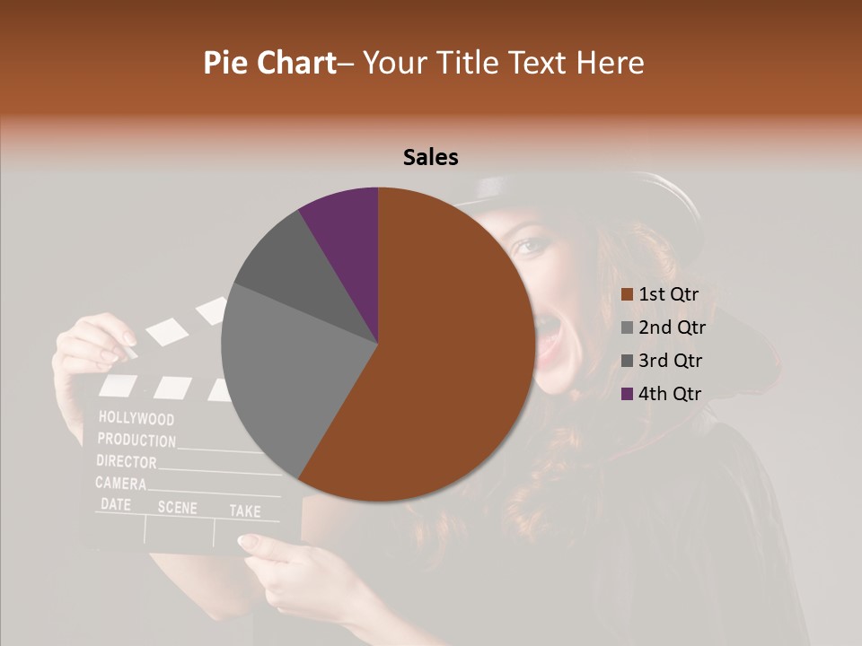 Clapper Hollywood Chalkboard PowerPoint Template