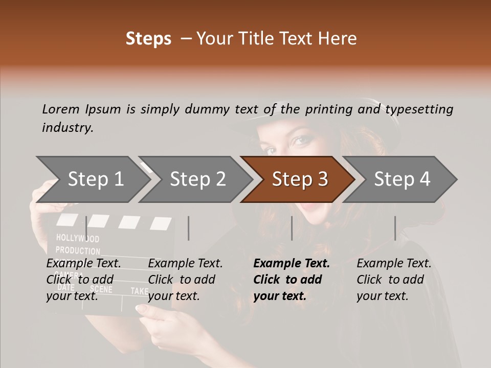 Clapper Hollywood Chalkboard PowerPoint Template