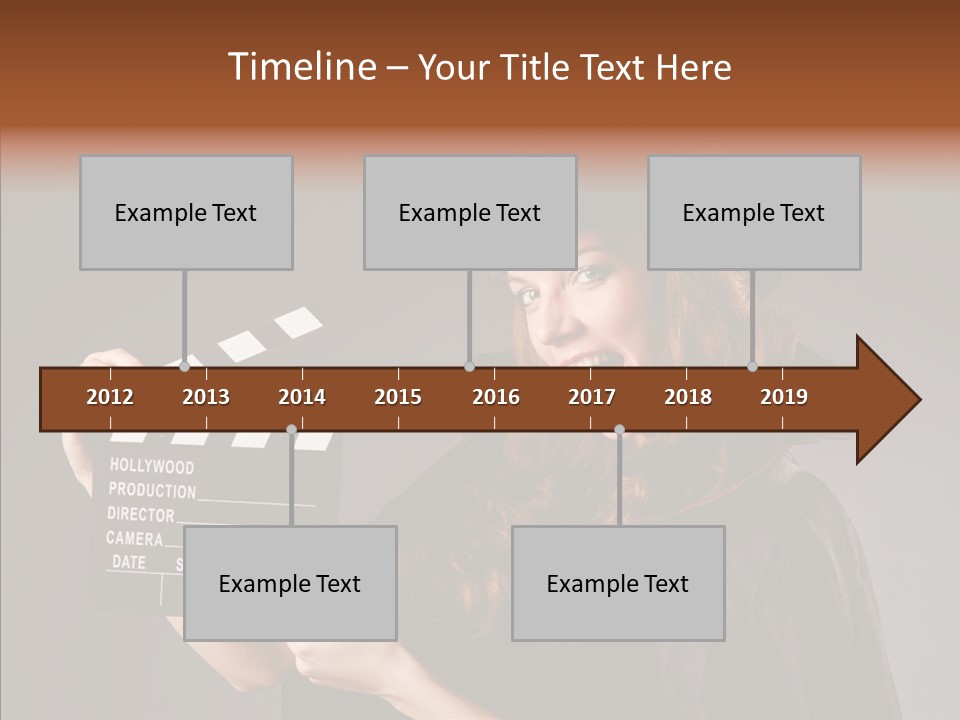 Clapper Hollywood Chalkboard PowerPoint Template