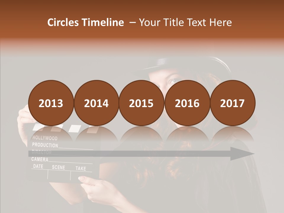 Clapper Hollywood Chalkboard PowerPoint Template