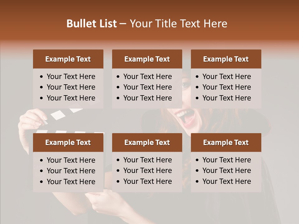 Clapper Hollywood Chalkboard PowerPoint Template
