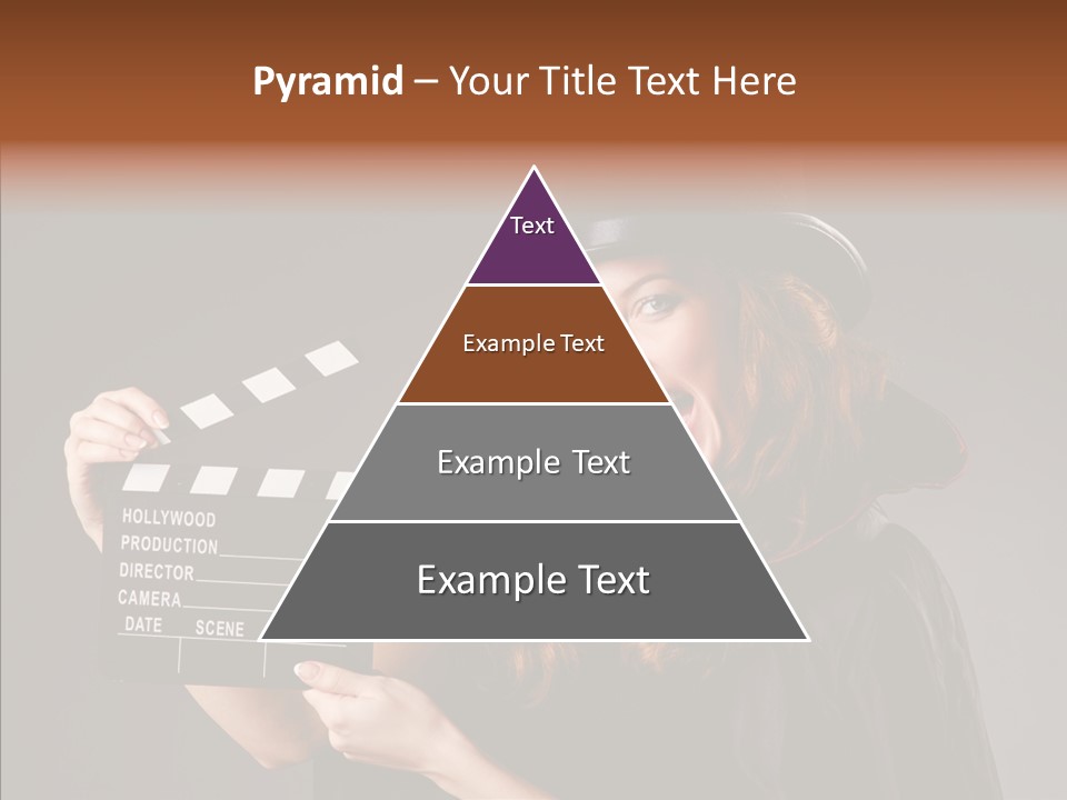 Clapper Hollywood Chalkboard PowerPoint Template