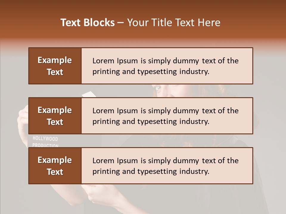 Clapper Hollywood Chalkboard PowerPoint Template