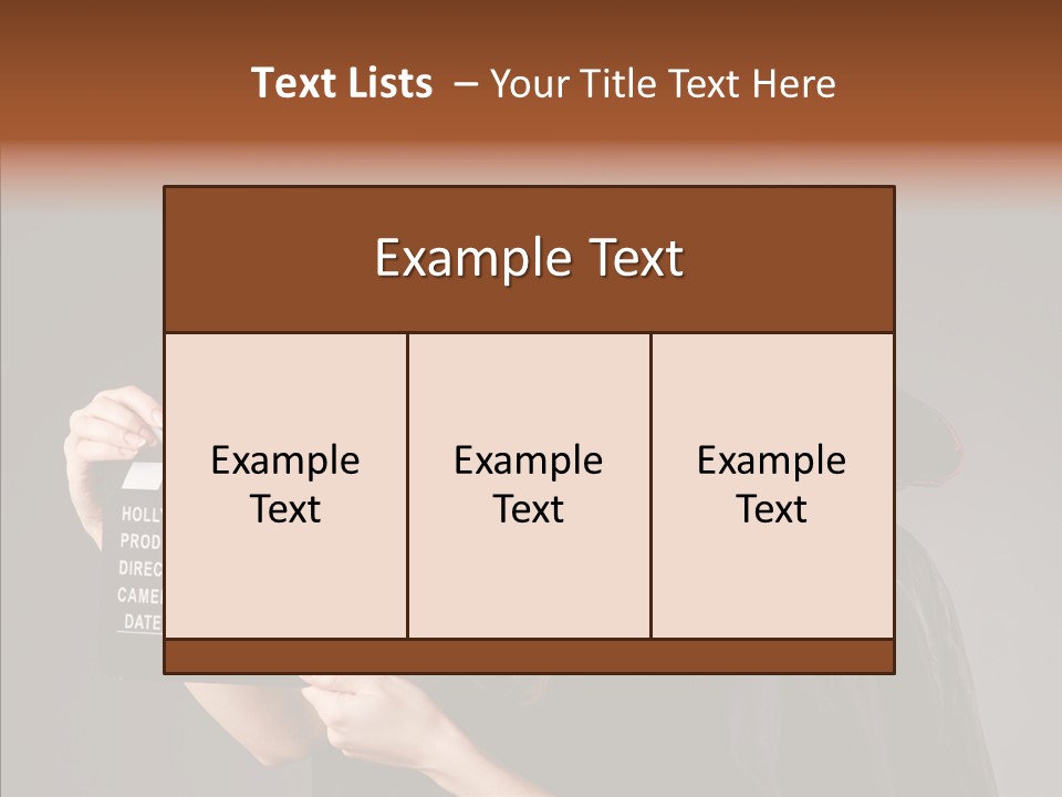 Clapper Hollywood Chalkboard PowerPoint Template