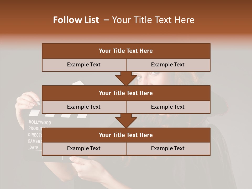 Clapper Hollywood Chalkboard PowerPoint Template